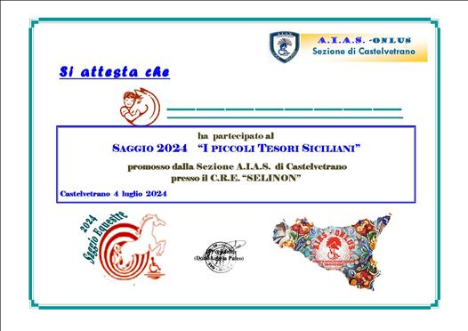 Saggio 2024 “I piccoli TESORI siciliani”